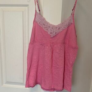 Wet Seal Pink Lace-Trim Cami